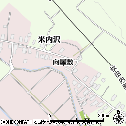 秋田県北秋田市本城向屋敷周辺の地図