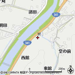 秋田県鹿角市八幡平（西館）周辺の地図