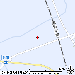 秋田県山本郡三種町外岡大首崎周辺の地図