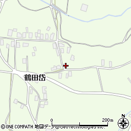 秋田県北秋田市米内沢鶴田20-2周辺の地図