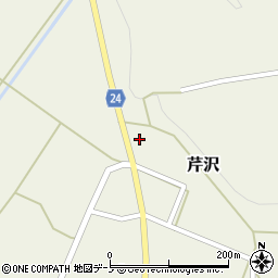 秋田県北秋田市芹沢（堤ノ沢口）周辺の地図