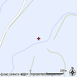 秋田県三種町（山本郡）外岡（鳥屋下）周辺の地図
