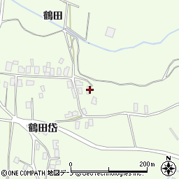 秋田県北秋田市米内沢鶴田22周辺の地図