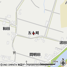 秋田県鹿角市八幡平五十刈周辺の地図