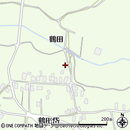 秋田県北秋田市米内沢鶴田68周辺の地図