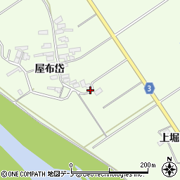 秋田県北秋田市道城鹿島岱周辺の地図
