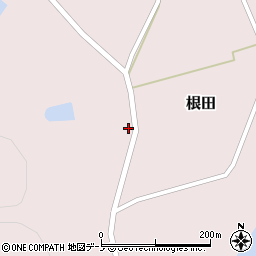 秋田県北秋田市根田周辺の地図