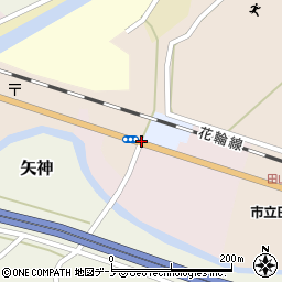 矢神入口周辺の地図