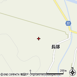 秋田県大館市比内町大葛長部家後山根周辺の地図