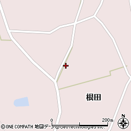秋田県北秋田市根田中谷地106周辺の地図