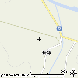 秋田県大館市比内町大葛長部家後周辺の地図