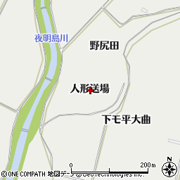秋田県鹿角市八幡平人形送場周辺の地図