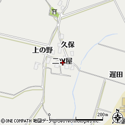 秋田県鹿角市八幡平二ツ屋周辺の地図