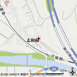 秋田県鹿角市八幡平志和前55周辺の地図