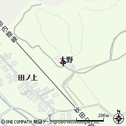 秋田県北秋田市道城大野1周辺の地図