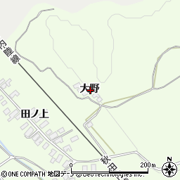 秋田県北秋田市道城大野周辺の地図