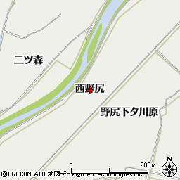 秋田県鹿角市八幡平西野尻周辺の地図