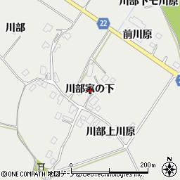 秋田県鹿角市八幡平川部家の下周辺の地図