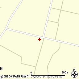 秋田県山本郡三種町志戸橋下タ谷地周辺の地図