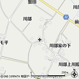 秋田県鹿角市八幡平川部周辺の地図