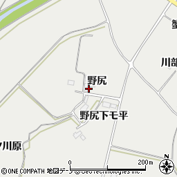 秋田県鹿角市八幡平野尻周辺の地図