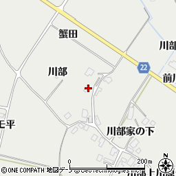 秋田県鹿角市八幡平川部21周辺の地図