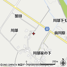 秋田県鹿角市八幡平川部57周辺の地図