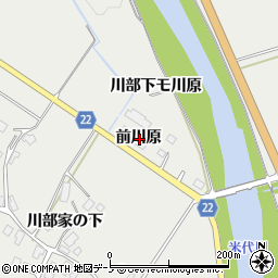 秋田県鹿角市八幡平前川原周辺の地図
