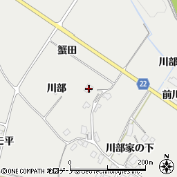 秋田県鹿角市八幡平川部20周辺の地図
