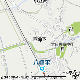 秋田県鹿角市八幡平西の下周辺の地図