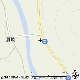 秋田県大館市比内町大葛大渡上段周辺の地図