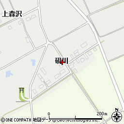 秋田県北秋田市上杉硯川周辺の地図