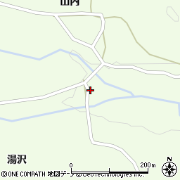 岩手県二戸市浄法寺町湯沢周辺の地図