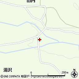 岩手県二戸市浄法寺町（湯沢）周辺の地図