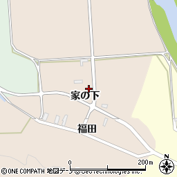 秋田県北秋田市福田屋敷下周辺の地図