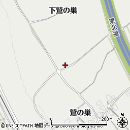 秋田県鹿角市八幡平下鷲の巣44周辺の地図