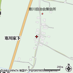 秋田県能代市浅内寒川家下周辺の地図
