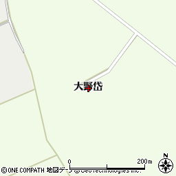 秋田県北秋田市米内沢大野岱周辺の地図