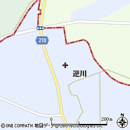 秋田県山本郡三種町外岡逆川周辺の地図