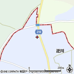 秋田県山本郡三種町外岡逆川104周辺の地図