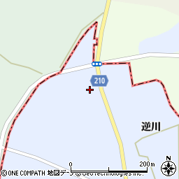 秋田県山本郡三種町外岡逆川102周辺の地図