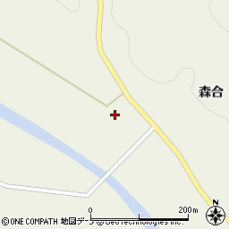 秋田県大館市比内町大葛下森合周辺の地図