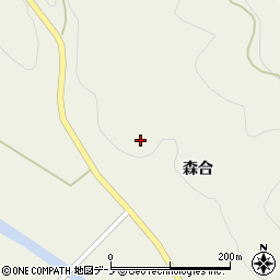 秋田県大館市比内町大葛上森合周辺の地図