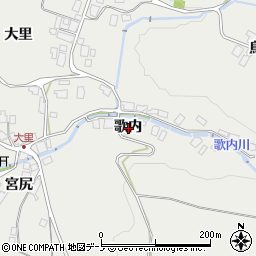秋田県鹿角市八幡平歌内周辺の地図