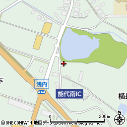 秋田県能代市浅内（大館沢）周辺の地図