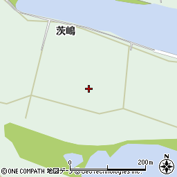 秋田県能代市浅内茨嶋周辺の地図