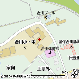 北秋田市立合川中学校周辺の地図