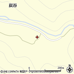 秋田県大館市比内町独鈷炭谷30周辺の地図