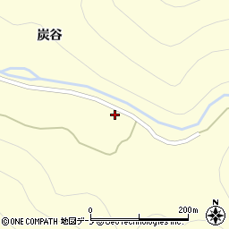 秋田県大館市比内町独鈷炭谷31-1周辺の地図