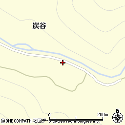 秋田県大館市比内町独鈷炭谷52周辺の地図